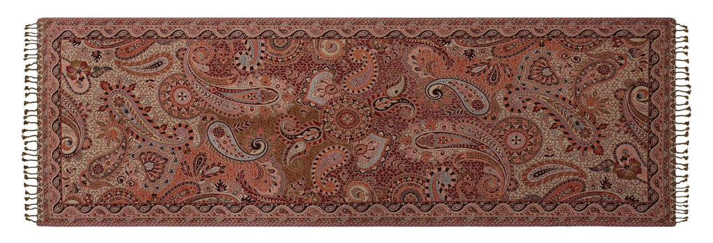EH REVERSIBLE JAMAWAR MULTICOLOR VISCOSE SILK, FLORAL & PAISLEY SUPER SOFT PASHMINA STOLES/SCARF (MC 11)