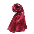 ABZURA Premium Muna Satin Scarf | Hijab | Soft, Shiny & Stylish | 200 cm x 70 cm | Elegant Choice for All Occasions – Parties, Weddings & Festivals (Cranberry)