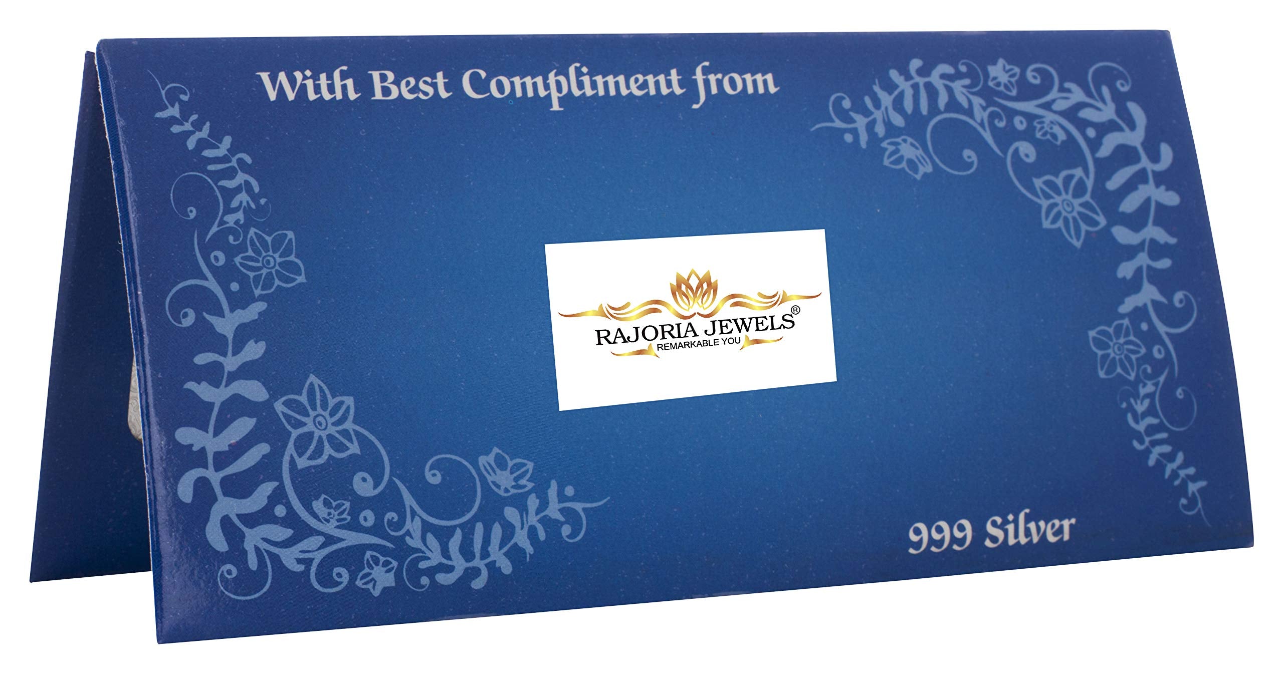 Rajoria Jewels Guaranteed 990 Pure Silver Combo Of 2100 Card for Gifting with Paper Cover