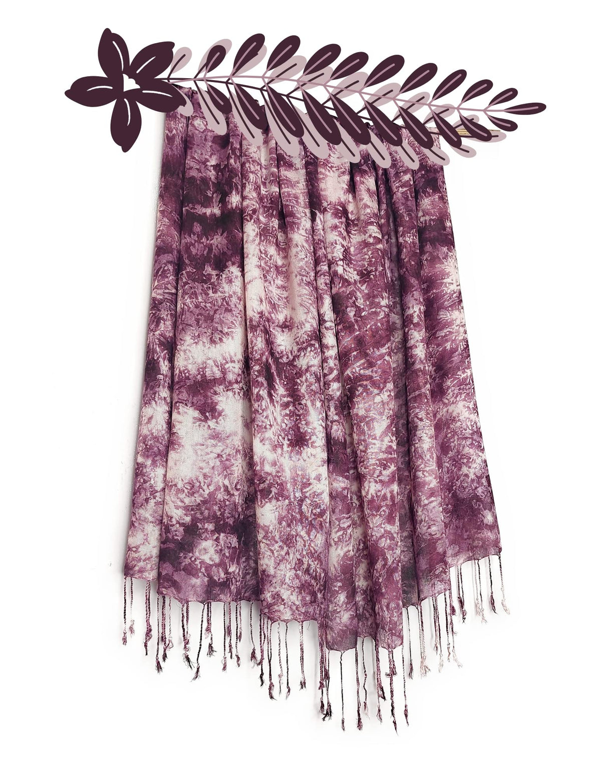Chandwasia Rayon Shades Shibori Pattern Scarf, Scarves, Viscose Fabric Stole & Shawl Design for Men & Women for Summer & Winters