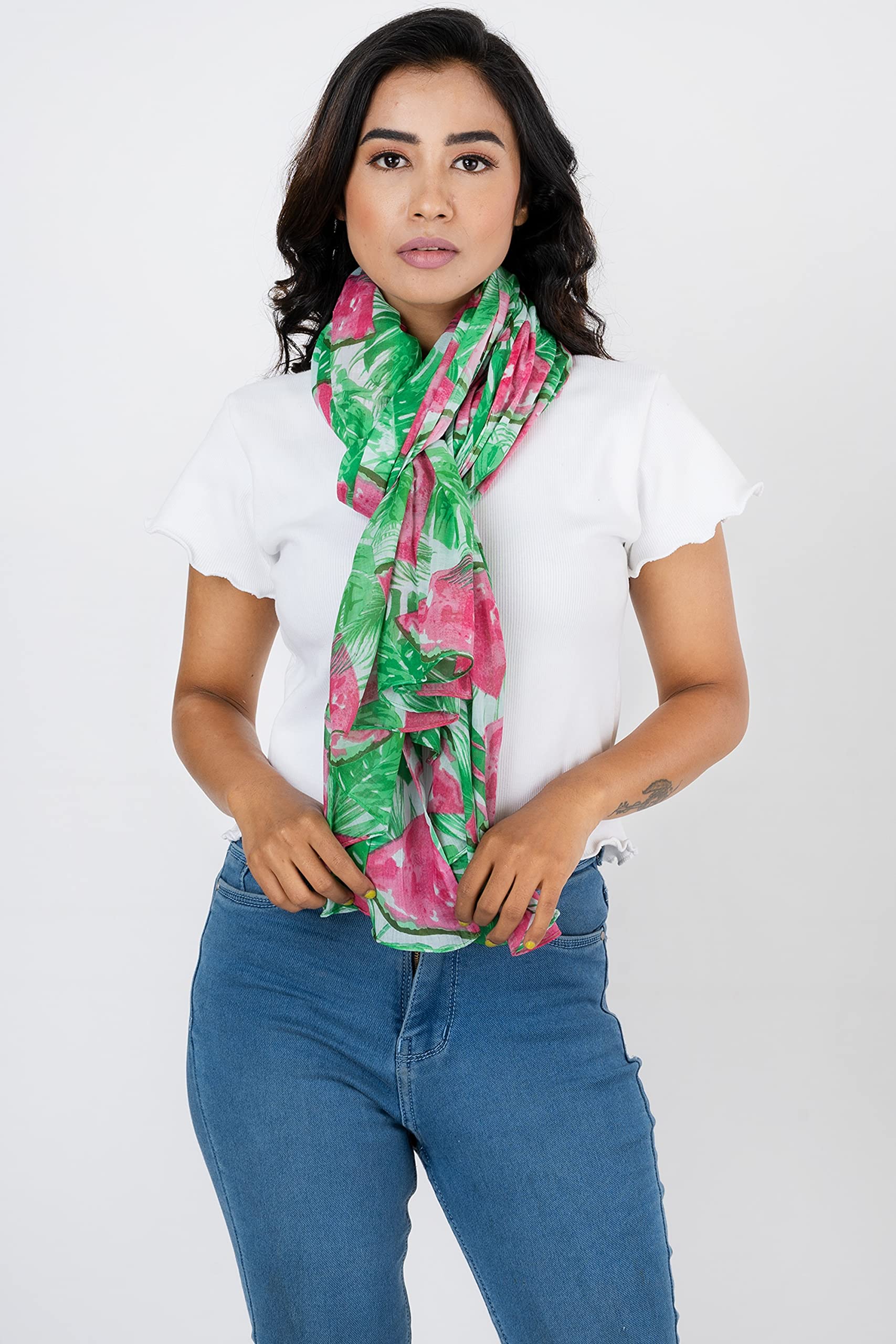 AQVA Printed Cotton Scarf for Women Stylish (Kalingar) | Head and Face Cover Scarf for Girls with 100% Cotton | Soft & Lightweight Scarves/Stoles for all Weather (72 x 43 in)