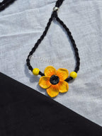 Sunflower handmade clay jewellery set for women HOSTOJEWEL | pack of 1 ultra lightweight skin-safe best gift for sister, friend, mom