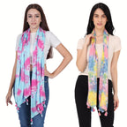 PALATT Cotton Scarf for Women | Lightweight Summer Stole for Women | Soft Breathable Ladies Scarf | Size 70 x 180 cm