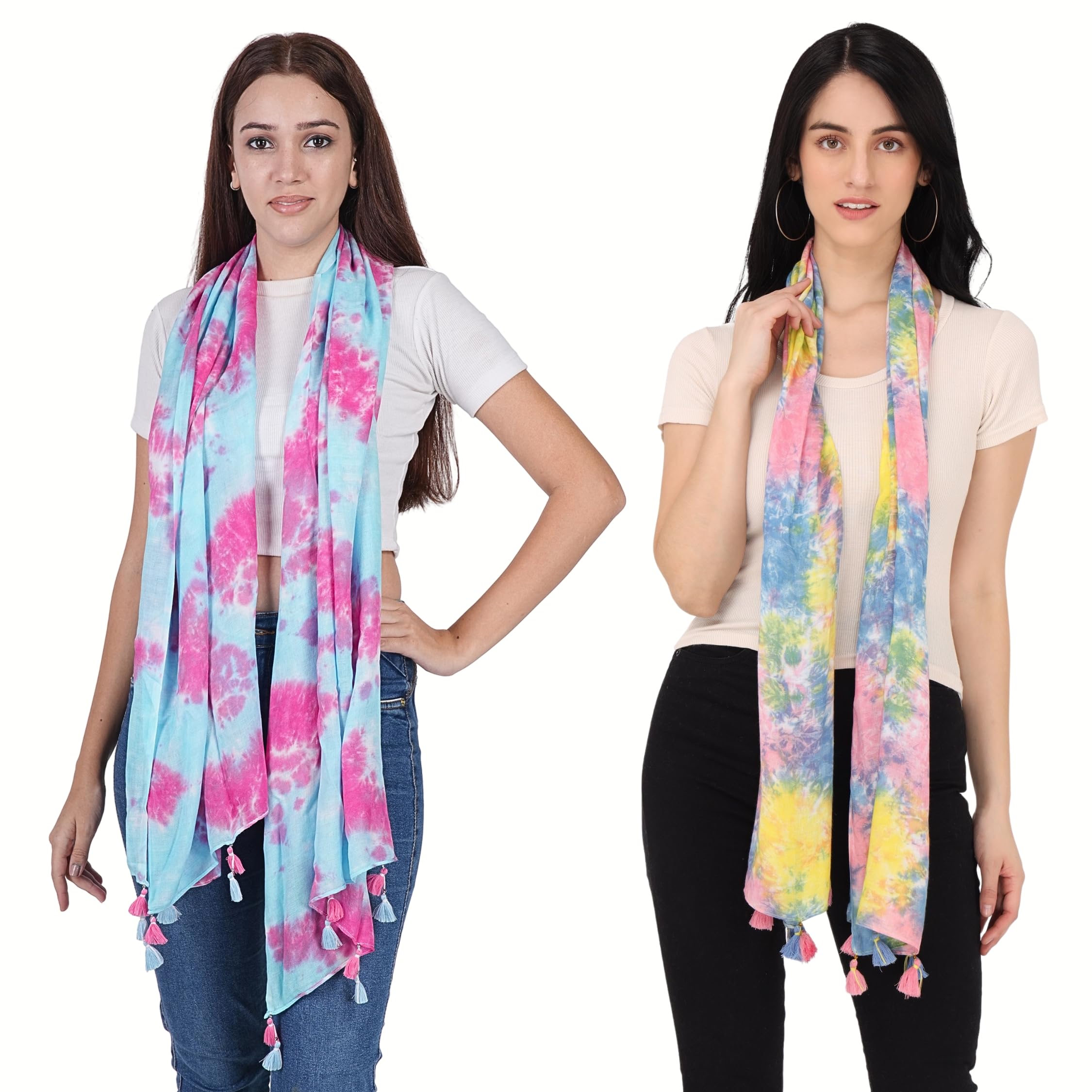 PALATT Cotton Scarf for Women | Lightweight Summer Stole for Women | Soft Breathable Ladies Scarf | Size 70 x 180 cm