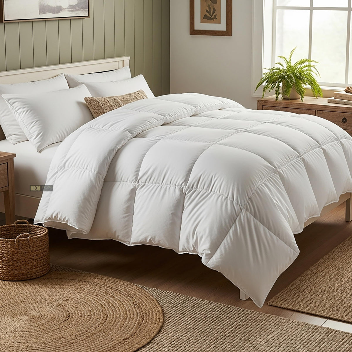 Day Care® Cloud Loom 600 GSM Filling Microfiber Comforter | Ultra Warm Heavy Winter Quilt Blanket Rajai | Soft, Fluffy & Hypoallergenic Bedding | 60x90 Single Bed - White Kafalo