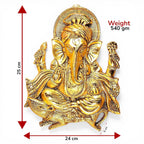 KridayKraft Metal Ganesha ji Statue,Ganpati Wall Hanging Sculpture Lord Ganesh Idol Lucky Feng Shui Wall Decor Your Home, Office,Religious Gift Article Decorative,Showpiece Figurines.