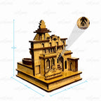eXme Beautiful Hand-Carved Wooden Khatu Shyam Temple for Home Decor and Pooja Room