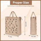 BLACKBOXES Unisex Adult Big Eco Cotton Jute Shopping Bags For Carry Milk Grocery Fruits Vegetable With Reinforced Handles Jhola Bag - Kitchen Essential (13X16X6.5-Inches) (Pack Of 1)