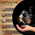 Wonder Care Crystal Tree for Home Decorations Healing Stones Witchy Room Crystal Gifts Gem Christmas Stands for Real Tree (7 Chakra Tree 300 Beads)