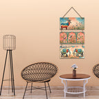 Artvibes Deer, Birds & Elephants Aesthetic Modern Art Wooden Art Decoration Item for Living Room | Garden Balcony | Door Decoration Item | Graphic Artwork | Wall Illustrations | Ideal Gift (WH_9451N)
