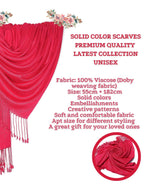 Chandwasia Viscose Doby Weaving Fabric Scarf Stole and Shawl for Men and Women | Lightweight Soft Breathable Wrap for Summer and Winter