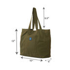 AQVA Solid Cotton Canvas Tote Bag for Women with Magnetic Button Closure | Large Capacity | Stylish Multipurpose Handbag | Resuable Shoulder Bag for for Laptop, Office & Travel (Gun Metal)