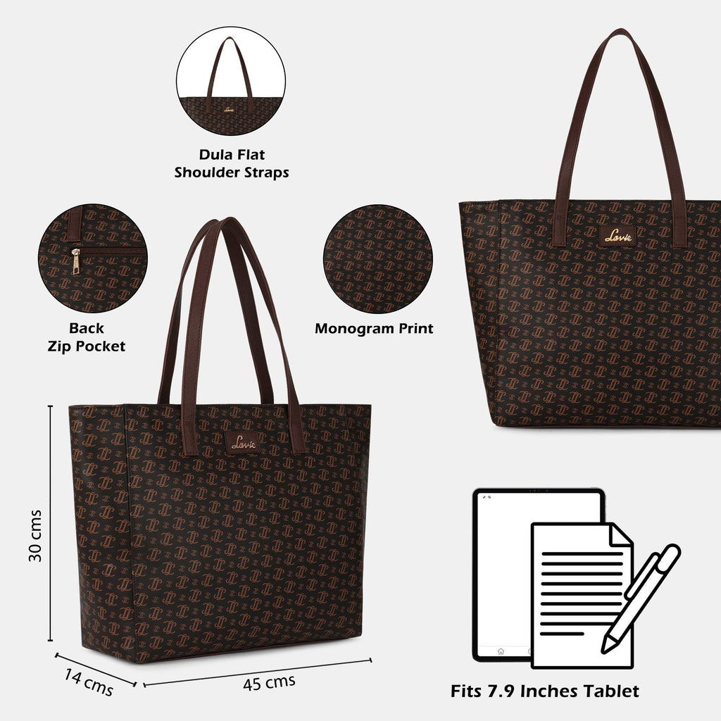 Lavie Women's Miranda Monogram LL Print Tote Bag | Ladies Purse Handbag