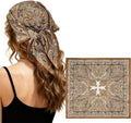 druenza™ 27.5 inch Square Silk Scarf for Women Stylish | Satin Scarf for Bandana, Hair Wrapping, Fashionable Top, Heads Scarf, Hijab, Suit, Blazers & Shirts | Silk Scarves Bandanas for Women