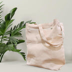 PRINT GALLI 100% Organic Cotton Canvas Tote Bag with Secure Back Zipper Pocket | Eco-Friendly, Off-White & Spacious Design | Perfect for Shopping, Travel, and Daily Use | Holds Up to 15 Kg