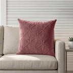 Yellow Weaves Jacquard Cushion Covers | Sofa Cushion Covers | Throw Pillow Cover for Sofa, Couch, Living Room| Removable & Washable | 16x16 Inches, 1 Piece (Wine)