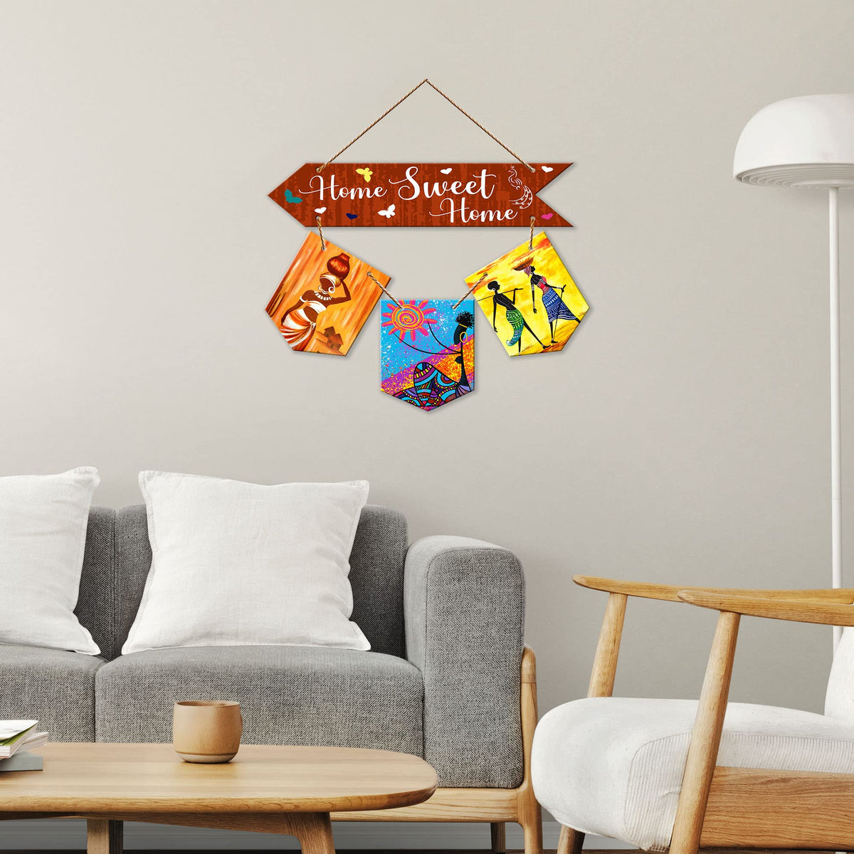 Artvibes Wall Hanging Home Decorative Wall Art for Living room | Bedroom | Gifts | Wall Hanger for Decoration | Modern Decor | Artwork | Wall Sculpture | Signs & PlaquesArt Print (WH_6413NR)