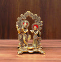 Radha Krishna Statue Gift, Mother/Father Day, Birthday Gift Radha Krishna Gold Plated Showpiece Statue Playing Flute Home Decorative Item