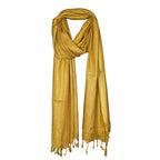STOLE STUDIO Elegant Luxurious Sequence Viscose Stole Scarf (Yellow)