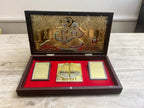 CharmInSilver 24k Gold Plated & 999 Pure Silver Coated | Radhakrishnan Charan Paduka Pooja Box | Packet Temple | Suitable Gift for Diwali,Occassions,Wealth,Prosperity & Vastu Benefits
