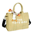 Storite Canvas Tote Bags for Women Large Capacity Shoulder Bag with Inner Pocket Everyday Handbags for Office, College and Travel - Beige