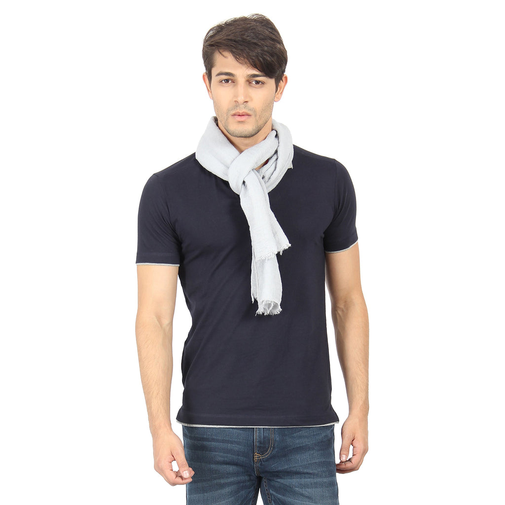 FabSeasons Gray Solid Cotton Unisex Scarf, Scarves, Stole and Shawl for Men & Women for all Seasons