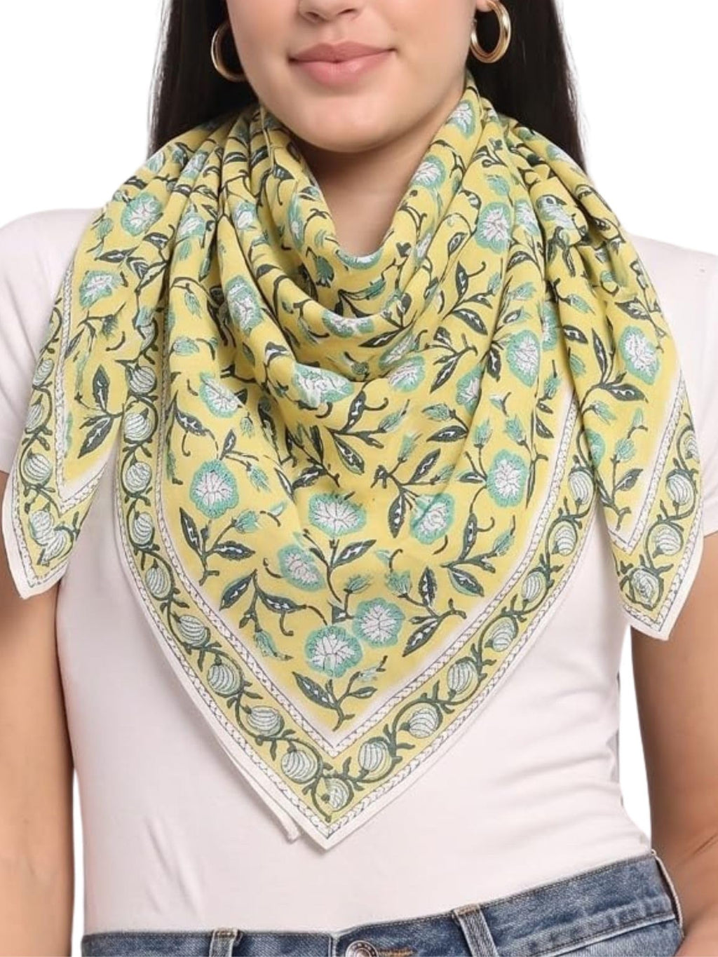GALE GIRLS Cotton Scarf for Women|Stole for Women|Boho Scarf|Beach Wear|40x40 Inch