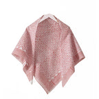 Ravaiyaa - Attitude is everything Sanganer Hand Block Printed Scarves Pure Cotton Scarf Square Hijab Dupatta 40 X 40 Inch (White Red Waves)