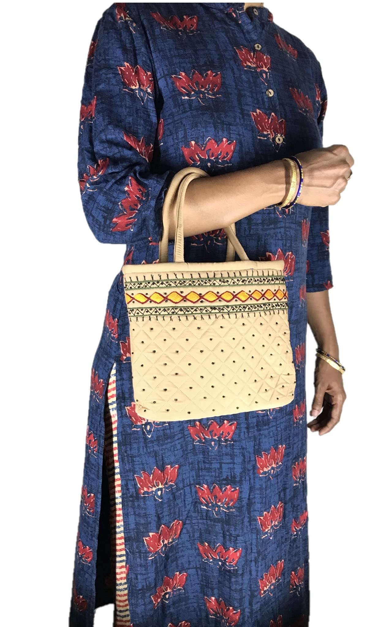 srishopify handicrafts Women's Handbag, Tan handbag