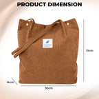 Kraptick CanvasTote Bags – Stylish Shoulder Tote Bag for Everyday Use For Women Reusable Compact Perfect as a Grocery, Shopping Bags for Grocery (Brown)