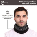 Coreteq Multifunction Polar Fleece Neck Warmer Gaiter Face Cover for Men and Women (Psy Green)