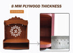 DIVOKAH Beautiful Wooden Pooja Mandir For Home/Temple For Home And Office/Puja Mandir/Puja Stand/Pooja Mandapam With Led Spot Light (8 Mm Plywood Thickness) (Wdn Led Omflv)