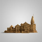 SILAII Ayodhya Ram Mandir Replica Sculpture - 6 Inch Antique Bronze - Ideal for Home Decor