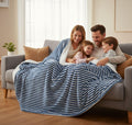 A Brand New - Umi Towel Sherpa Blanket for Winter Single Bed 500GSM, Ultra Super Soft Comfort & Luxury Fleece for Heavy Winter, Mid Winter & AC Room (60X90 Inches, Blue & White) Kafalo