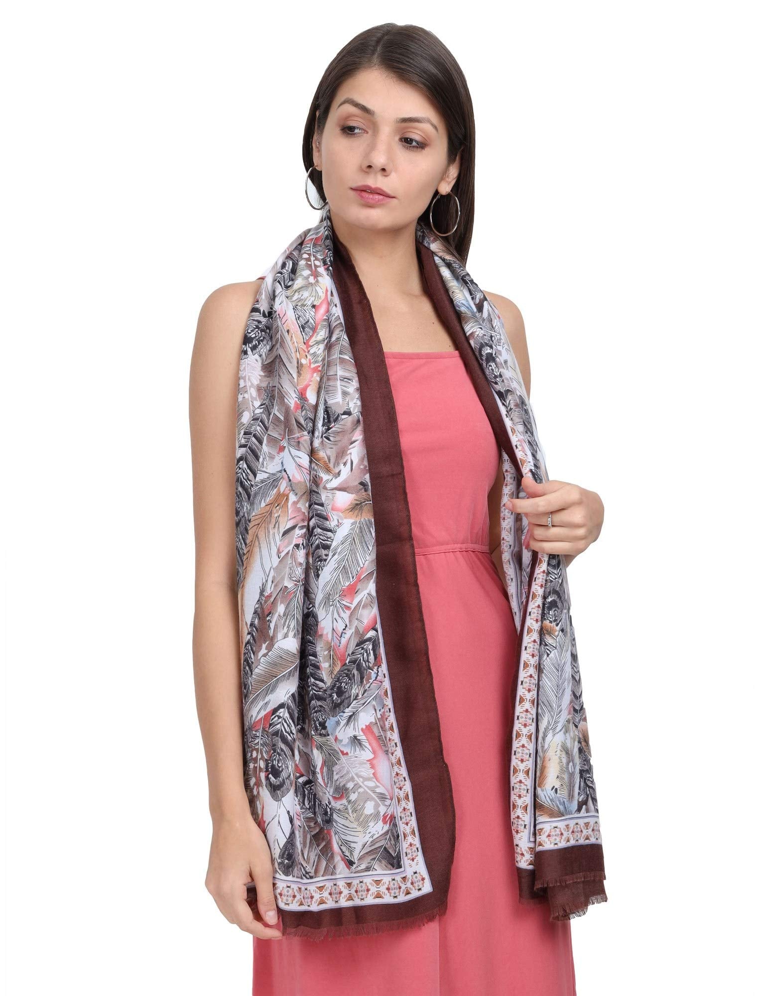 FabSeasons Premium Printed Cotton long Scarf, Scarves, Stole & Shawl for Summer & Winter For Women & Girls, Size 95 * 190 cms