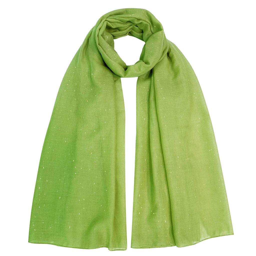 Lina & Lily Solid Shimmer Sparkle Glitters Sheer Maxi Shawl Head Scarf Hijab (#20 SPRING GREEN)