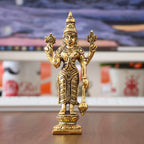 KridayKraft Lord Venkateswara Swami Tirupati Balaji Vishnu JI Murti Idol Holding Club Statue Showpiece Ideal for Pooja Room Mandir Temple and Home Decor Items (Pack of 1)