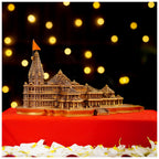 Artarium Ram Mandir Ayodhya Model for Home Temple (Length: 9 Inch), Shree Ram Temple Replica Decorative Showpiece for Pooja Room, Mandir, Home Decor & Spiritual Gift