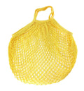 MSK Looms Eco Friendly Light Weight Cotton Net String Bag with Short Handle, Reusable Produce Bag for Fruits and Vegetable - Yellow