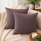 CASA-NEST Jute Cushion Cover 24x24 (Pack of 2) (Coffee) JUTEREV24