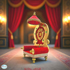 Shinde Exports Wooden Singhasan Throne for God Laddu Gopal Lord Thakur Pooja (Gold) (Royal 9 inches)