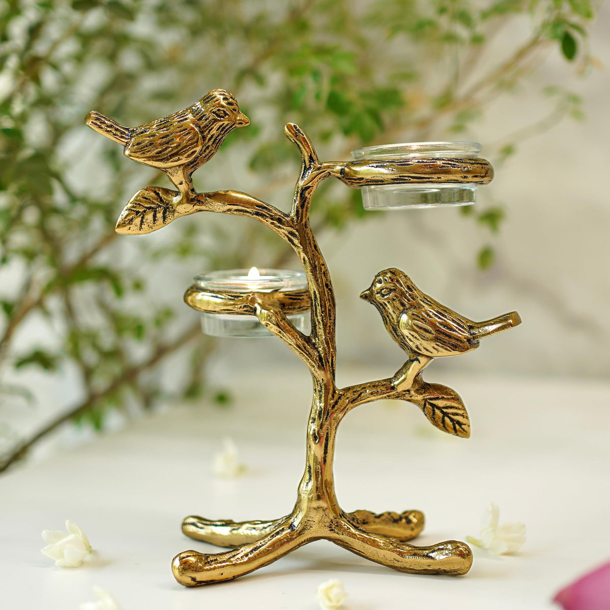 BEHOMA Love Birds Tea Light Candle Holder - Pack of 5