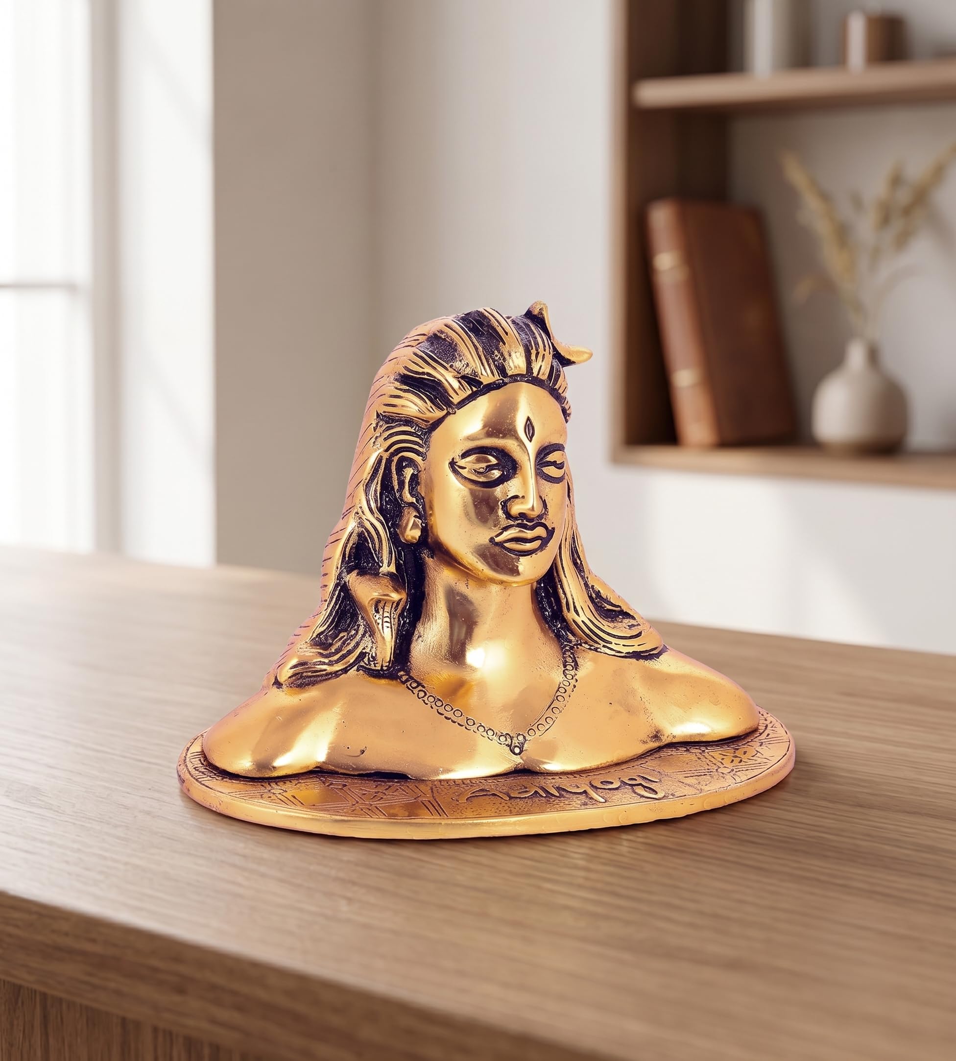 KridayKraft Adiyogi (Shiva) Metal Statue/Murti for Car Dashboard & Pooja,Home & Office Décor Item,Shankara/Mahakal Staute Showpiece Figurines Maha Shiv Ratri Idol Gift...