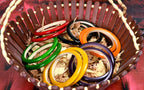 Swara Creations Traditional Handmade Wooden Bangle set for Women and Girls(12 pcs)|Plain design, Perfect for Daily and Office use(SKU284)
