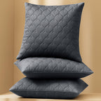 ELORA Grey Stitch Designer Cushion Cover 16x16 Inches – Soft Fabric, Minimalist Look for Elegant Home Décor-Set of 3