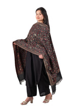 Naureen Women Faux Pashmina Kani Stole with Floral Motifs and Zari Accents, Soft and Lightweight, For Summer and Winter, 28x80 inch