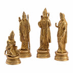 SVARUP Brass Lord Rama Family Ram Darbar Ram, Sita, Laxman, Hanuman for Home Office Pooja Decor Gift Decor 9 Inch