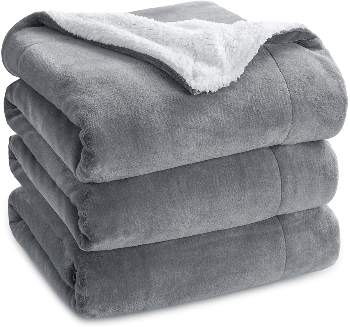 BSB HOME® All Season Micromink Sherpa Blanket | Ultrasoft & Luxurious for Bed, Sofa, Patio, Couch - Single, 60x90 inches | Black and White Kafalo