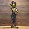 ARTVARKO 25 Inches Large Goddess Tara Brass Standing Statue Tara Statue for Health Happiness Wealth | Dancing Idol Home Decor Sculpture