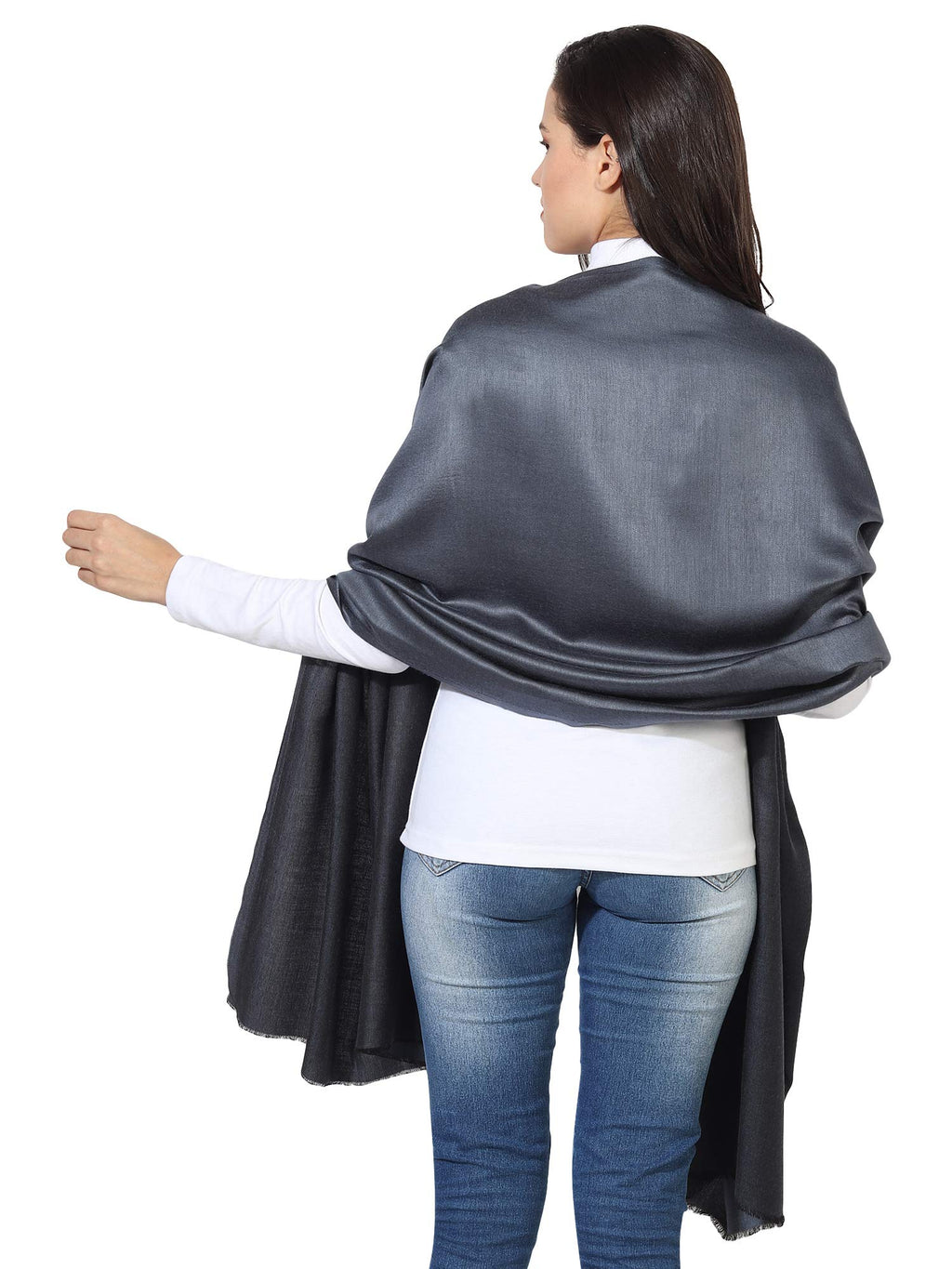 MUFFLY BAMBOO SILK SCARF 28 INCH * 80 INCH, Female, Black